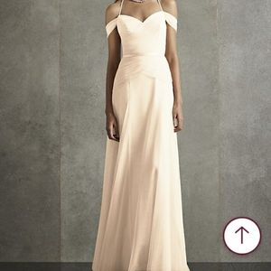 White by Vera Wang romantic sheer mesh gown